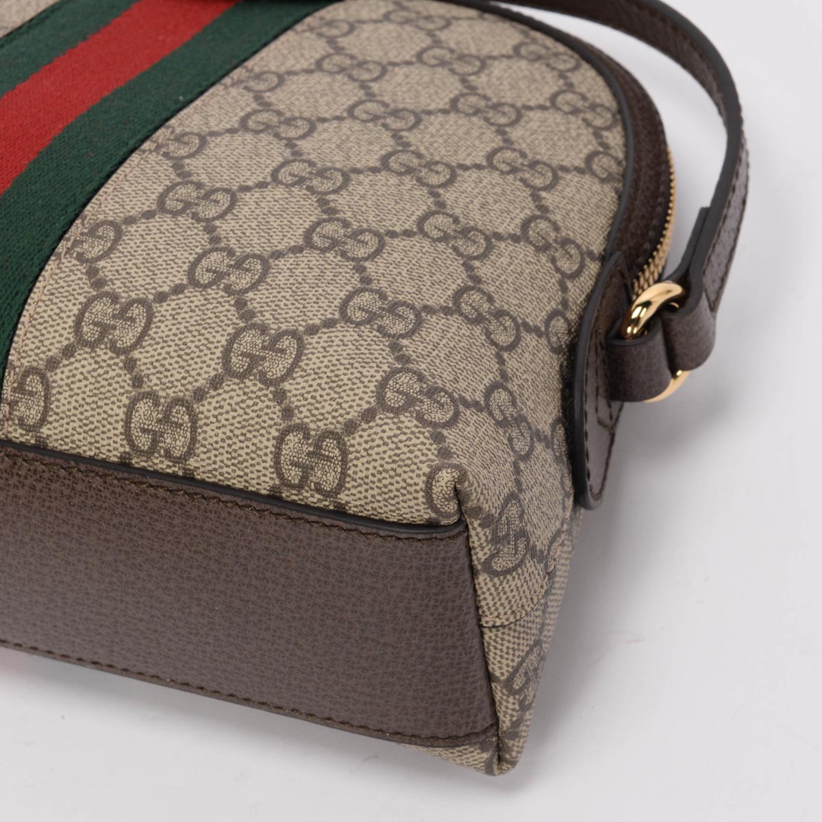 Gucci Brown GG Supreme Small Ophidia Shoulder Bag