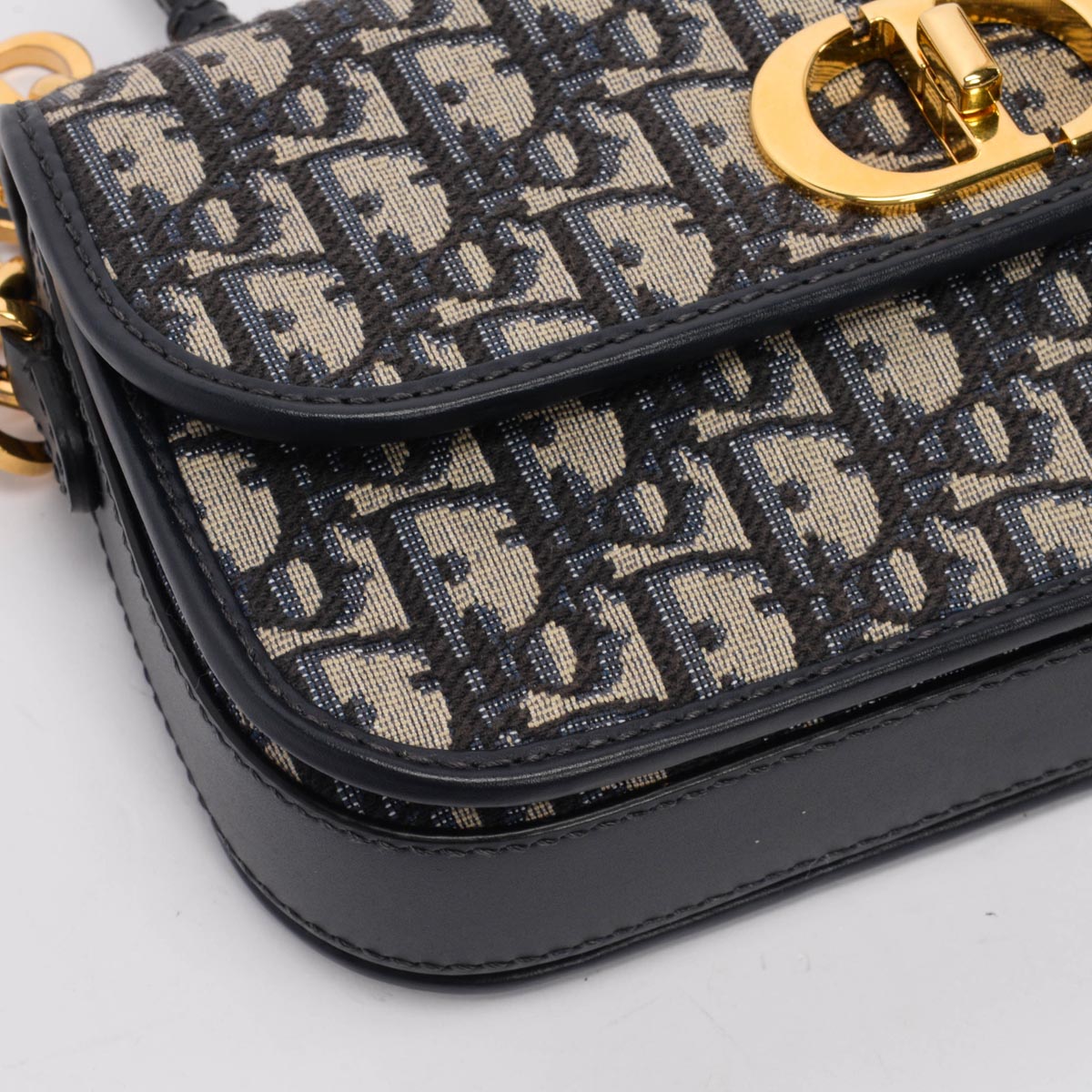 Dior Blue Oblique Jacquard 30 Montaigne Avenue Bag