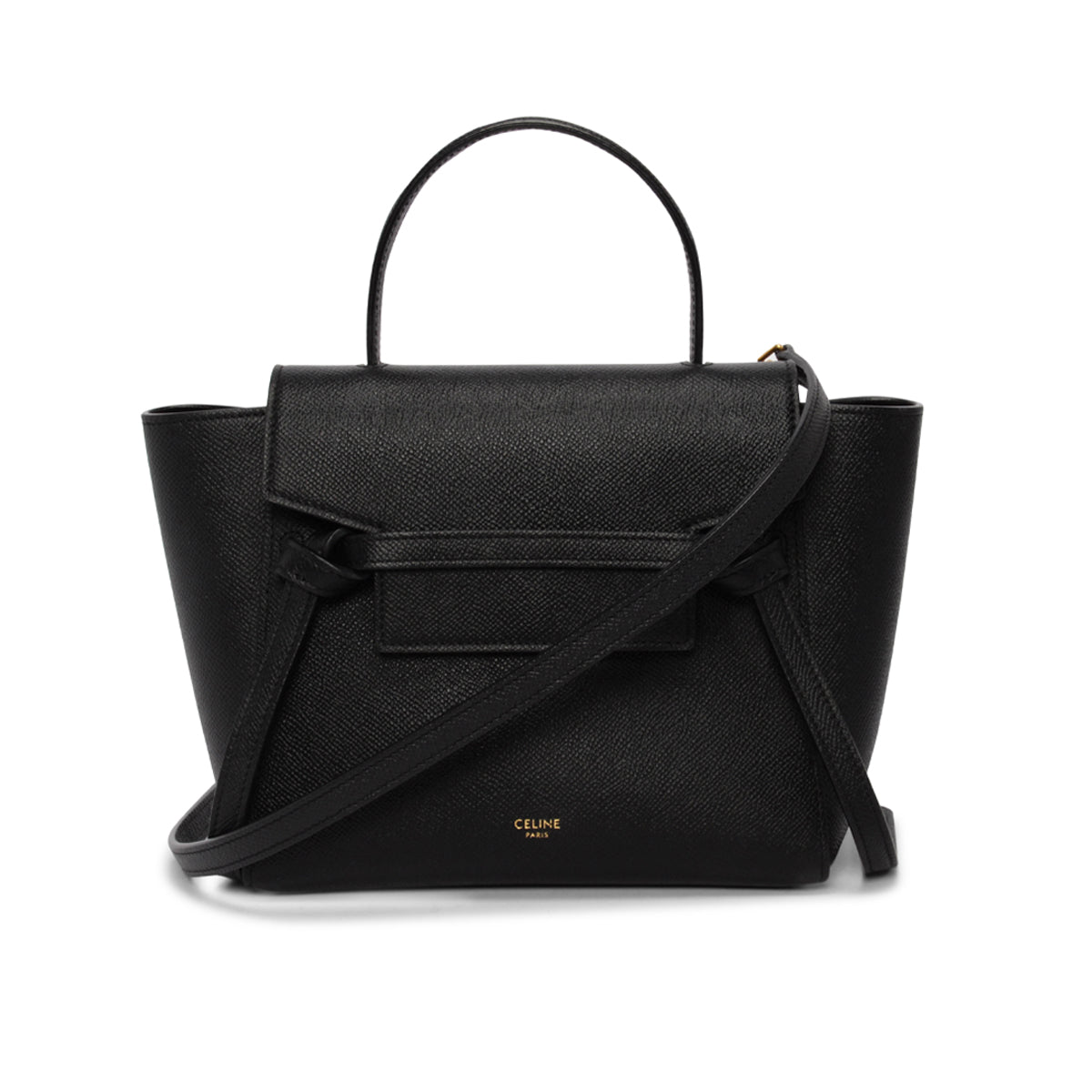 Celine Black Grained Calfskin Nano Belt Bag