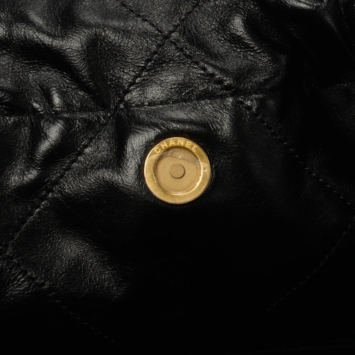 Chanel Black Shiny Calfskin Small 22 Bag