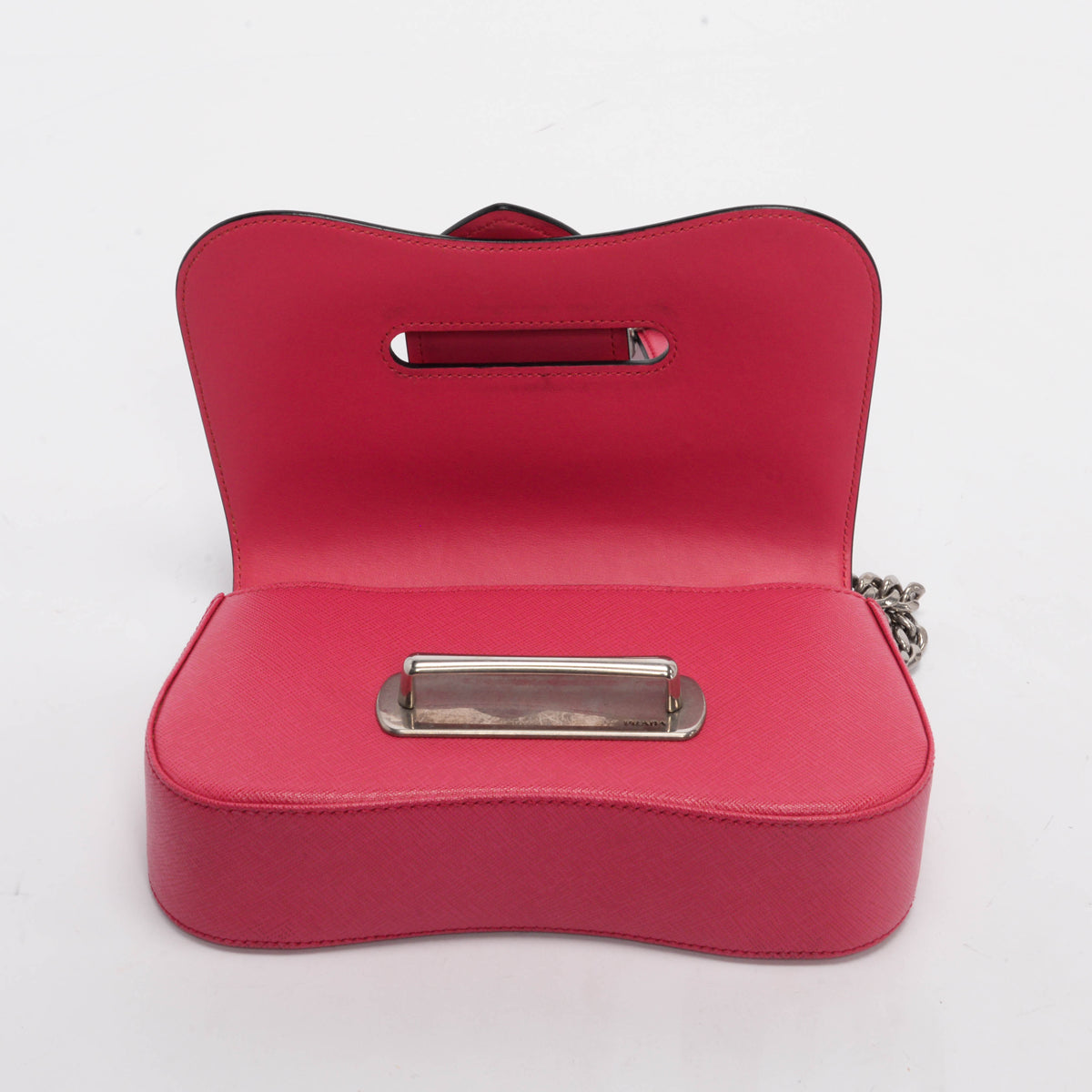 Prada Pink Saffiano Sidonie Small Chain Bag