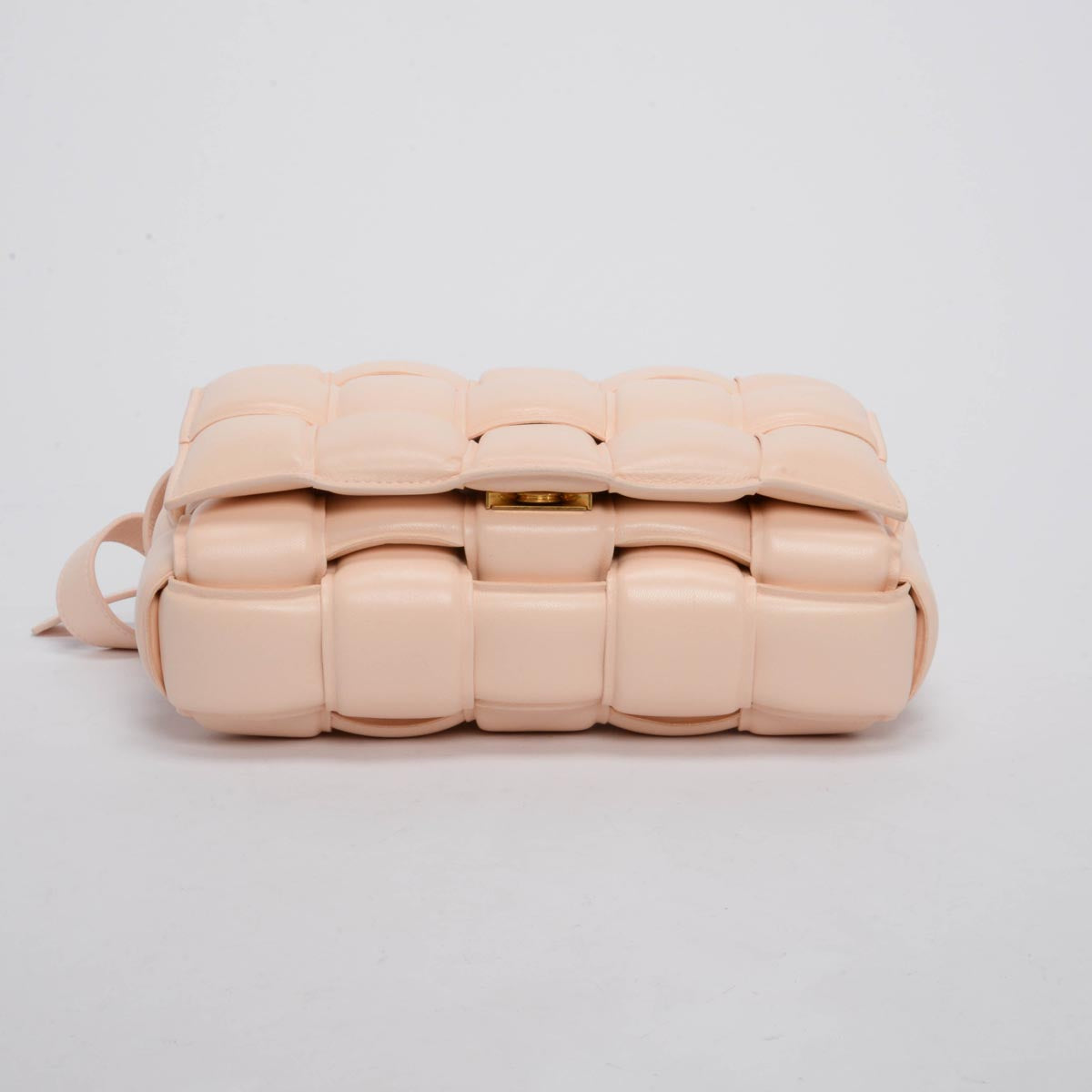 Bottega Veneta Melon Washed Intreccio Lambskin Padded Cassette Bag