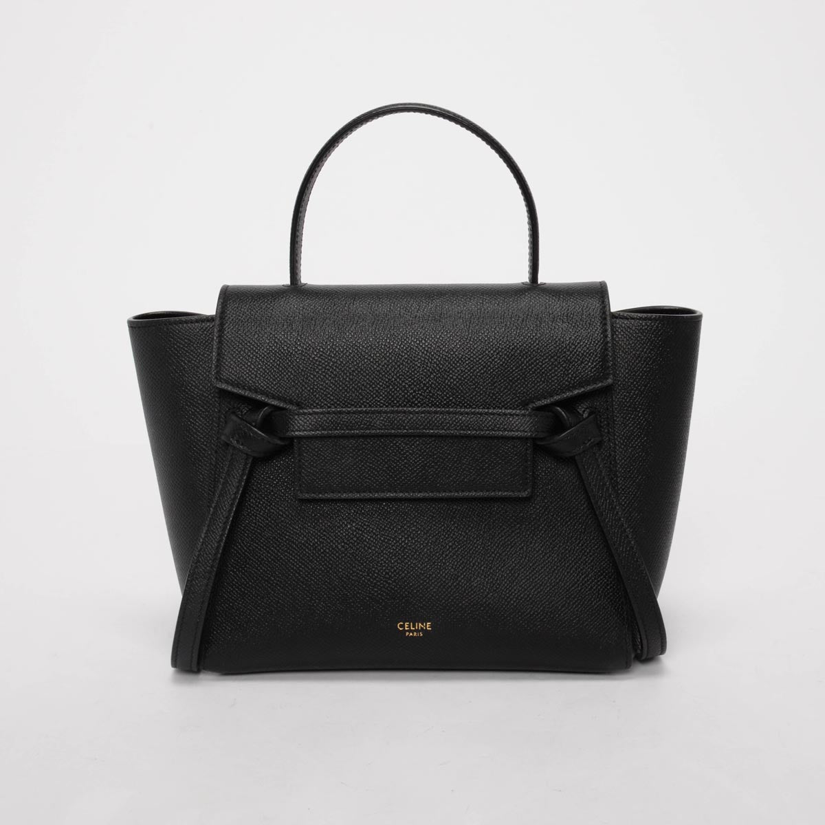Celine Black Grained Calfskin Nano Belt Bag