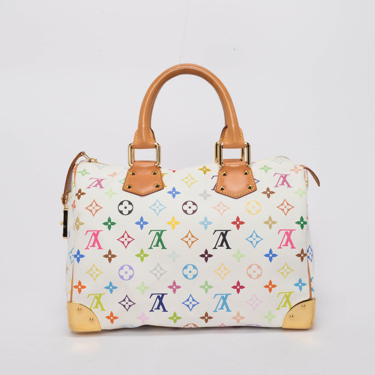 Louis Vuitton White Multicolore Monogram Speedy 30