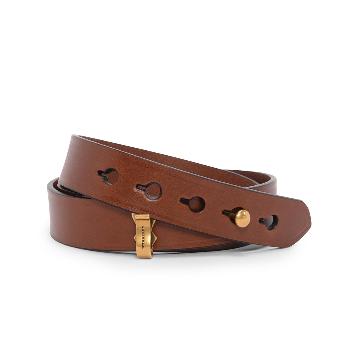 Burberry Tan Calfskin Ashmore Belt