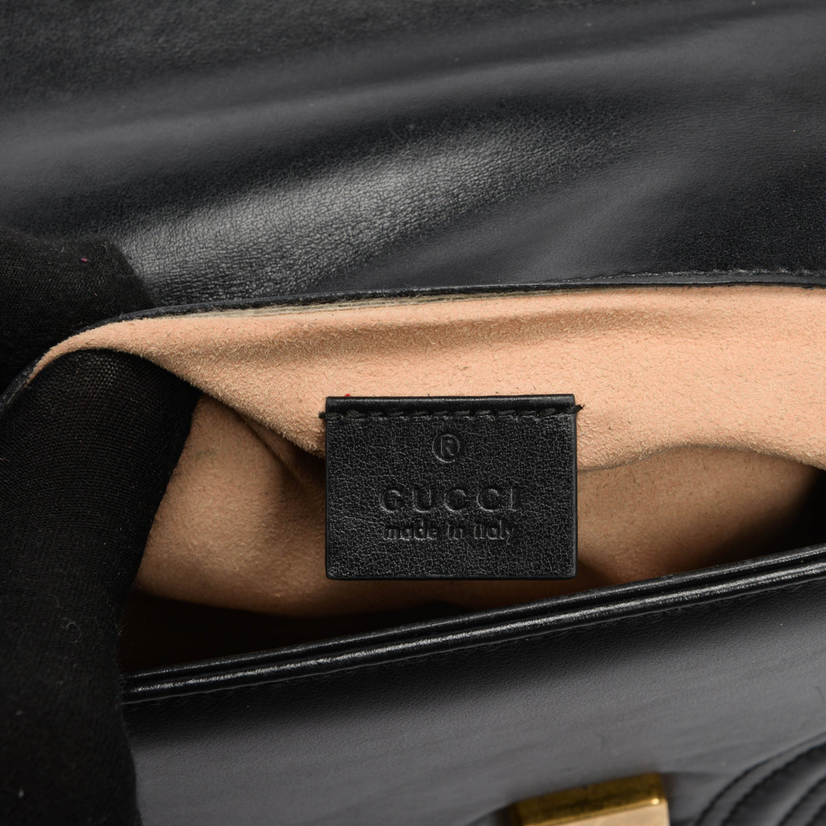 Gucci Black Matelasse GG Marmont Mini Top Handle Bag