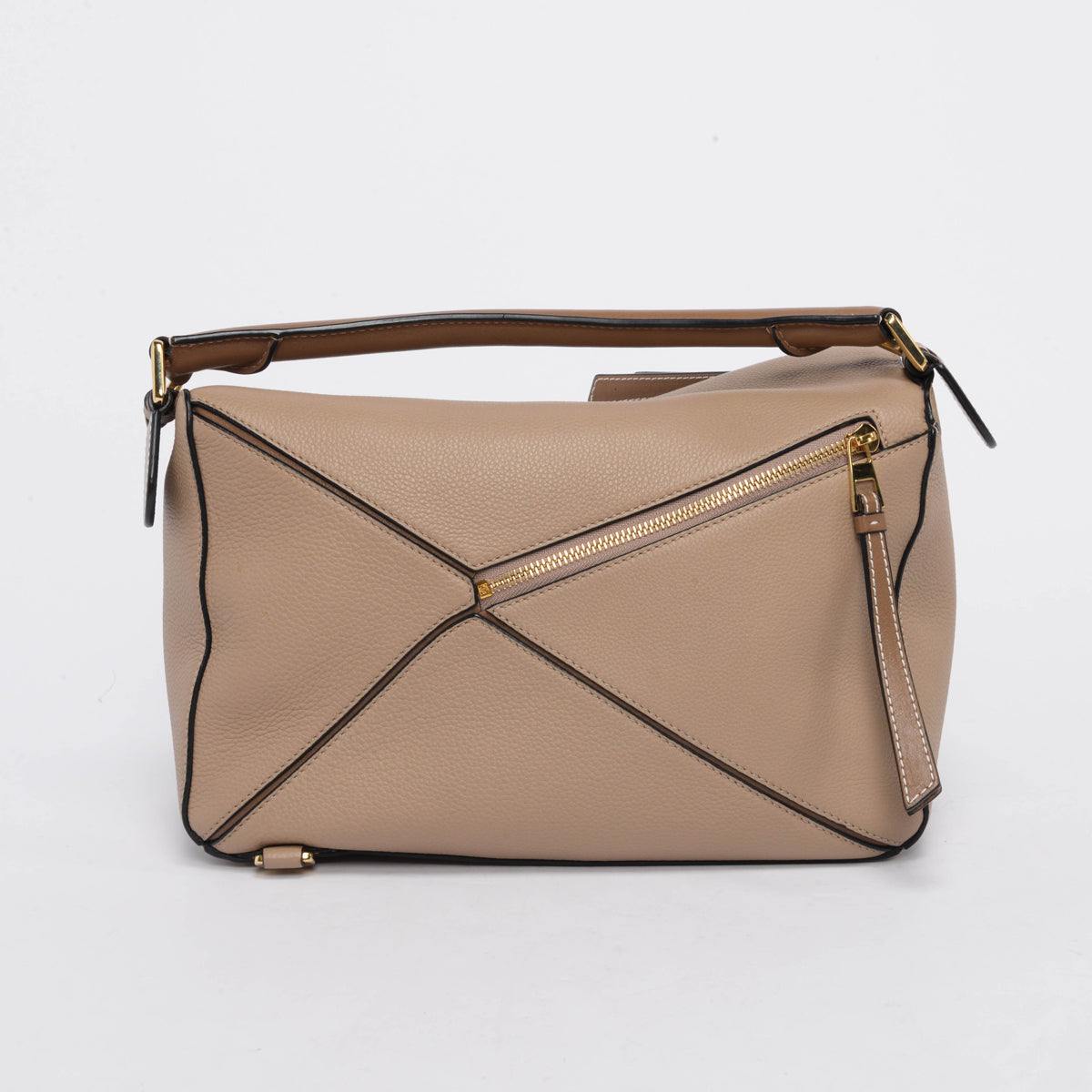 Loewe Sand & Mink Grained Calfskin Medium Puzzle Bag