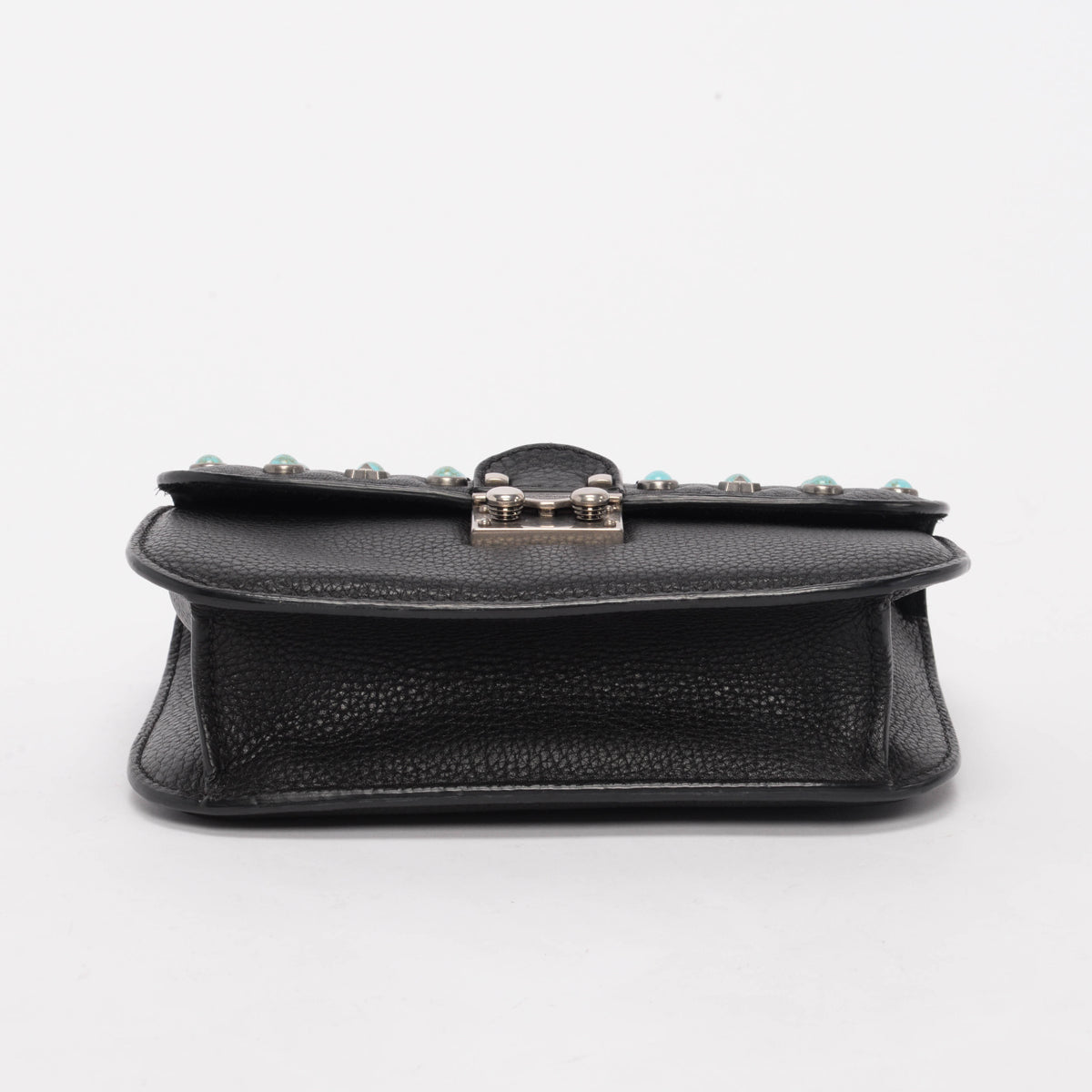 Valentino Black Star Studded Lock Flap Shoulder Bag