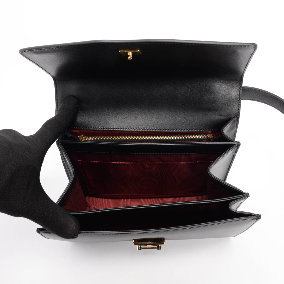 Gucci Black Smooth Calfskin Small Zumi Shoulder Bag