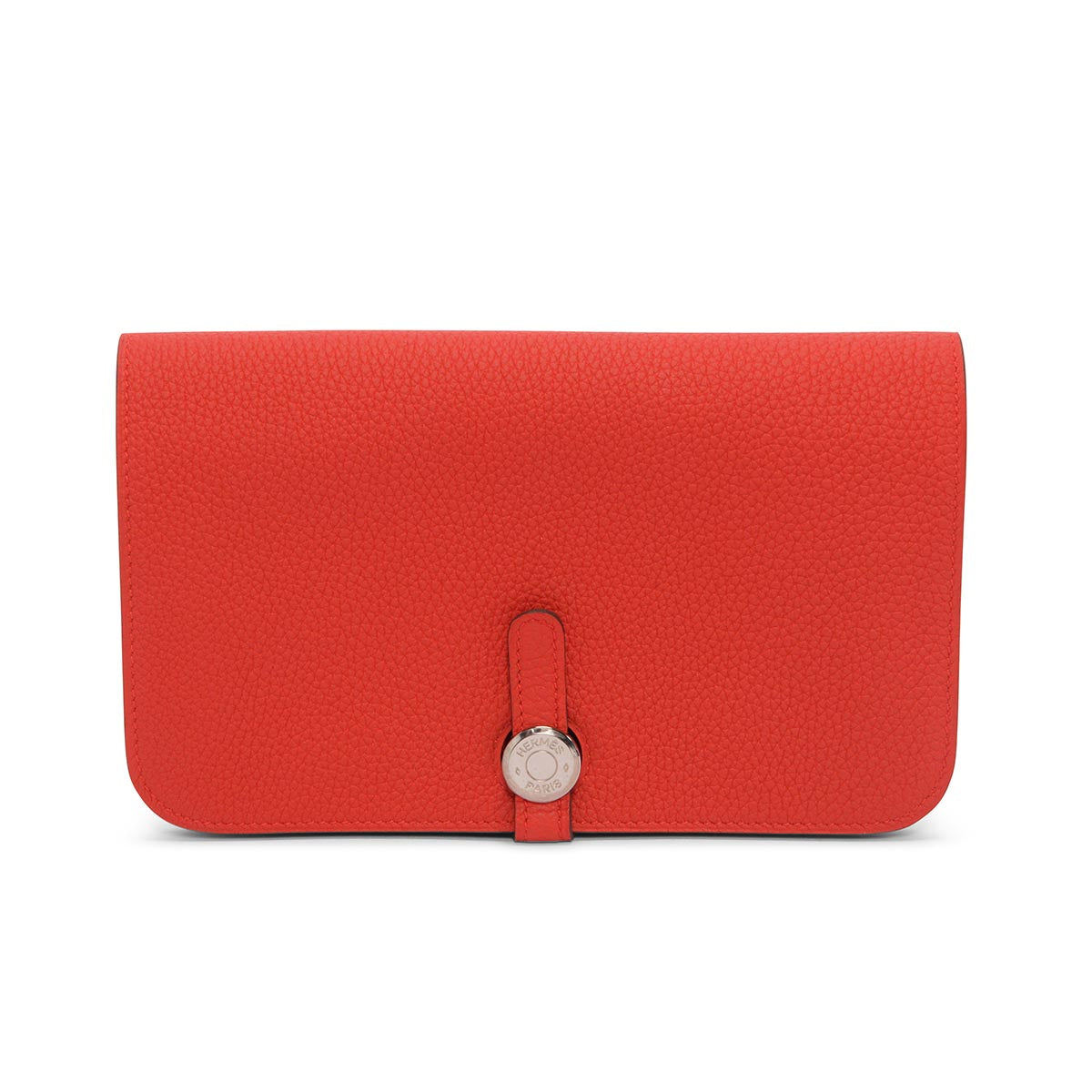 Hermes Rouge de Coeur Togo Dogon Duo Wallet