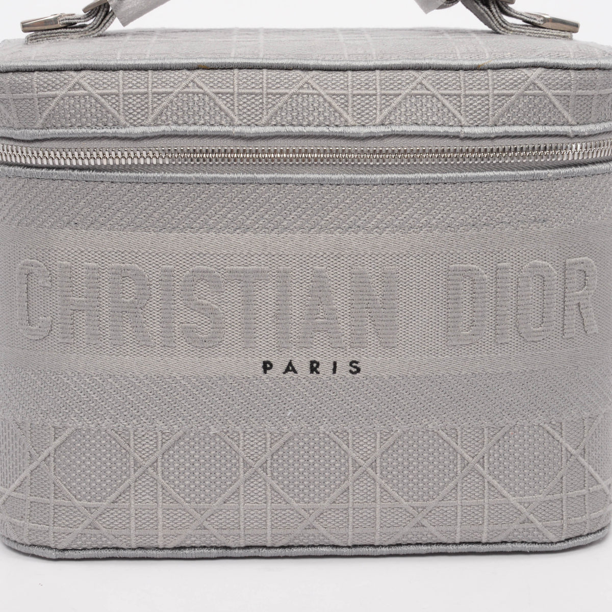 Dior Grey Embroidered Cannage DiorTravel Vanity Case
