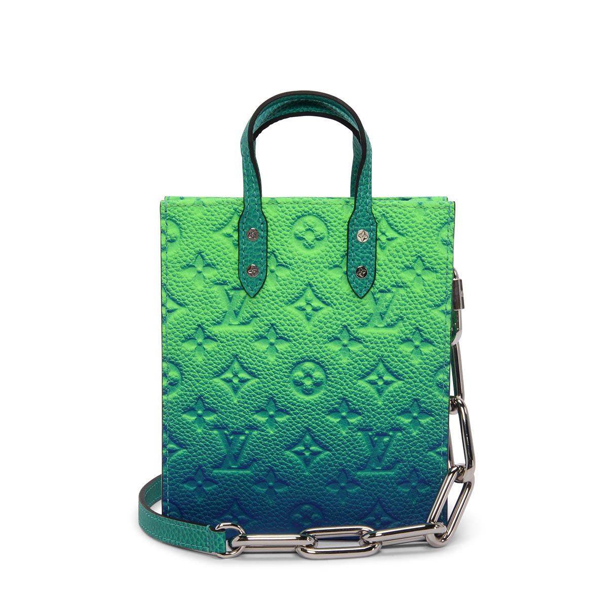 Louis Vuitton Green Monogram Illusion Taurillon Sac Plat Xs Bag