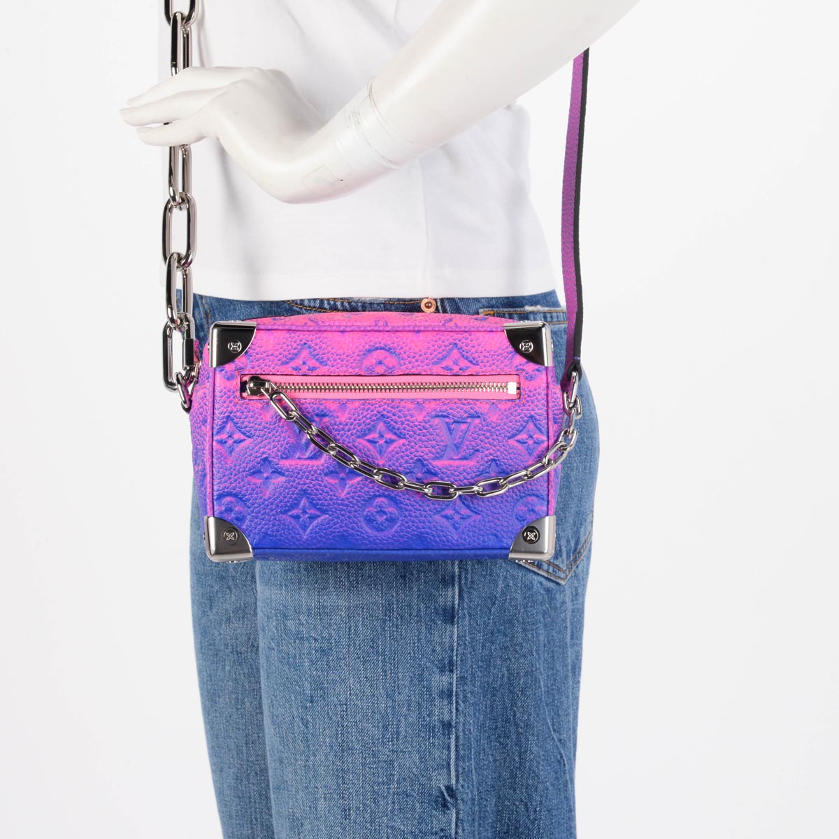 Louis Vuitton Pink Monogram Illusion Taurillon Mini Soft Trunk Bag