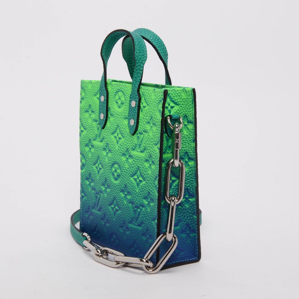 Louis Vuitton Green Monogram Illusion Taurillon Sac Plat Xs Bag