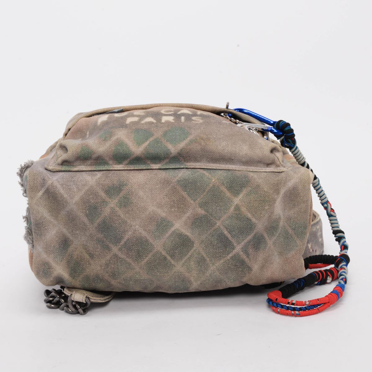 Chanel Grey Graffiti Canvas Small Art School Backpack