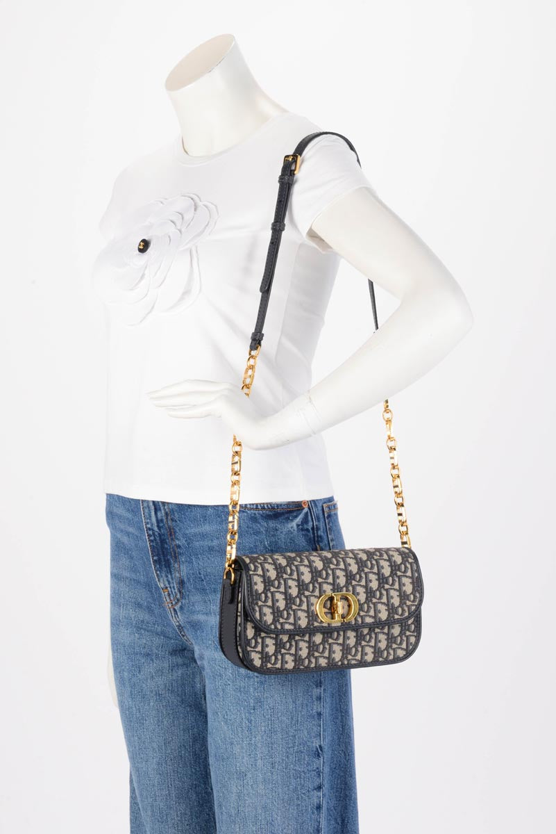 Dior Blue Oblique Jacquard 30 Montaigne Avenue Bag