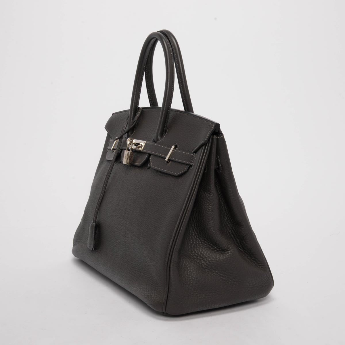 Hermes Graphite Clemence Birkin 35 PHW