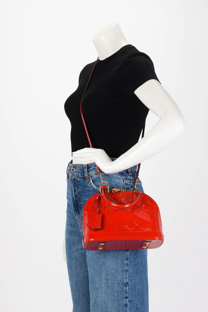 Louis Vuitton Red Vernis Alma BB