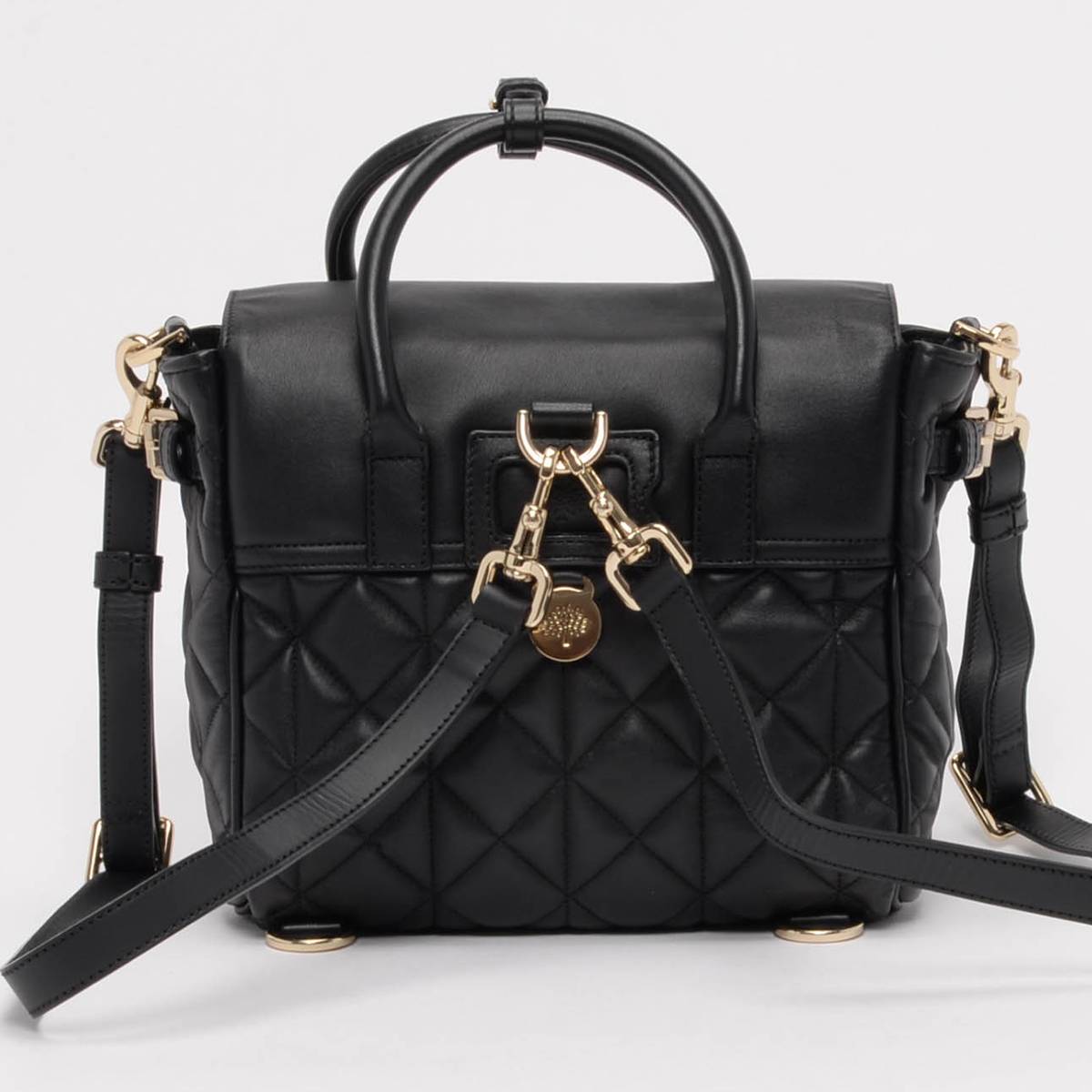 Mulberry Cara Delvigne Black Quilted Mini Backpack