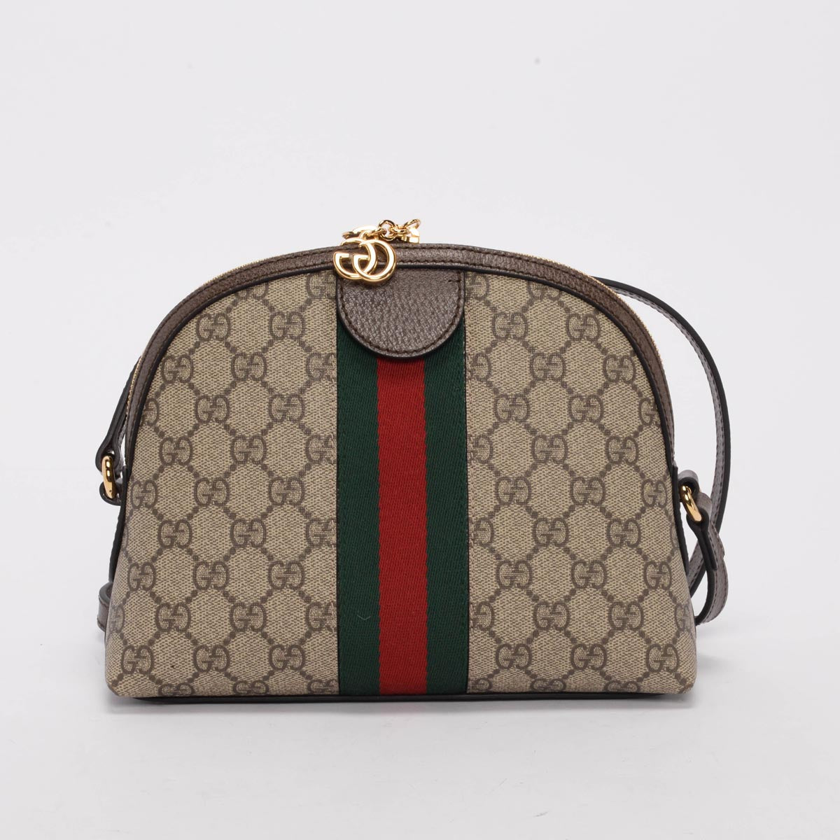 Gucci Brown GG Supreme Small Ophidia Shoulder Bag
