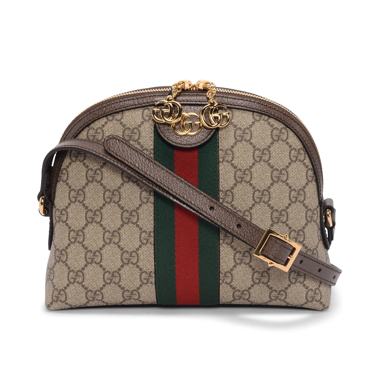 Gucci Brown GG Supreme Small Ophidia Shoulder Bag