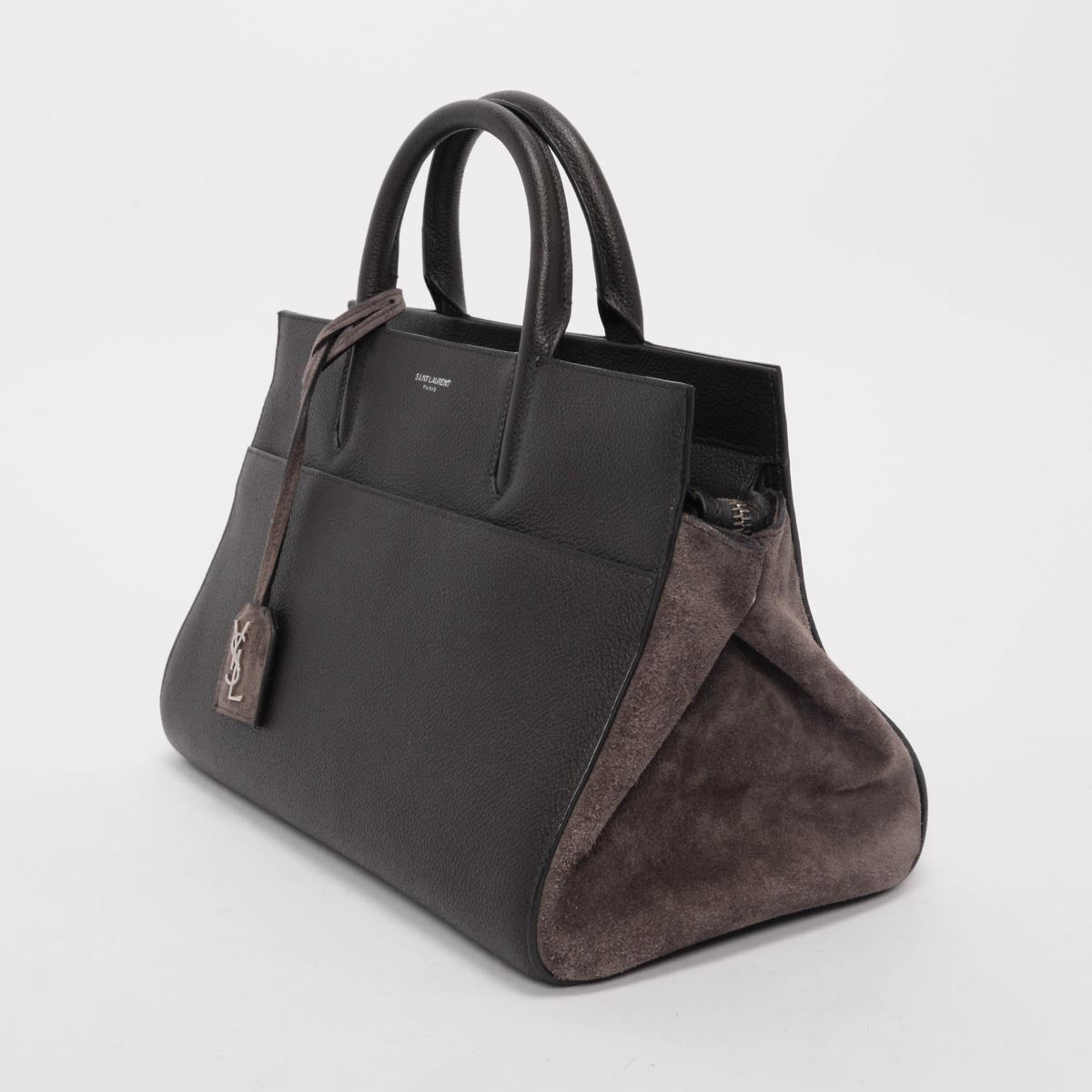 Saint Laurent Dark Brown Small Rive Gauche Cabas Tote