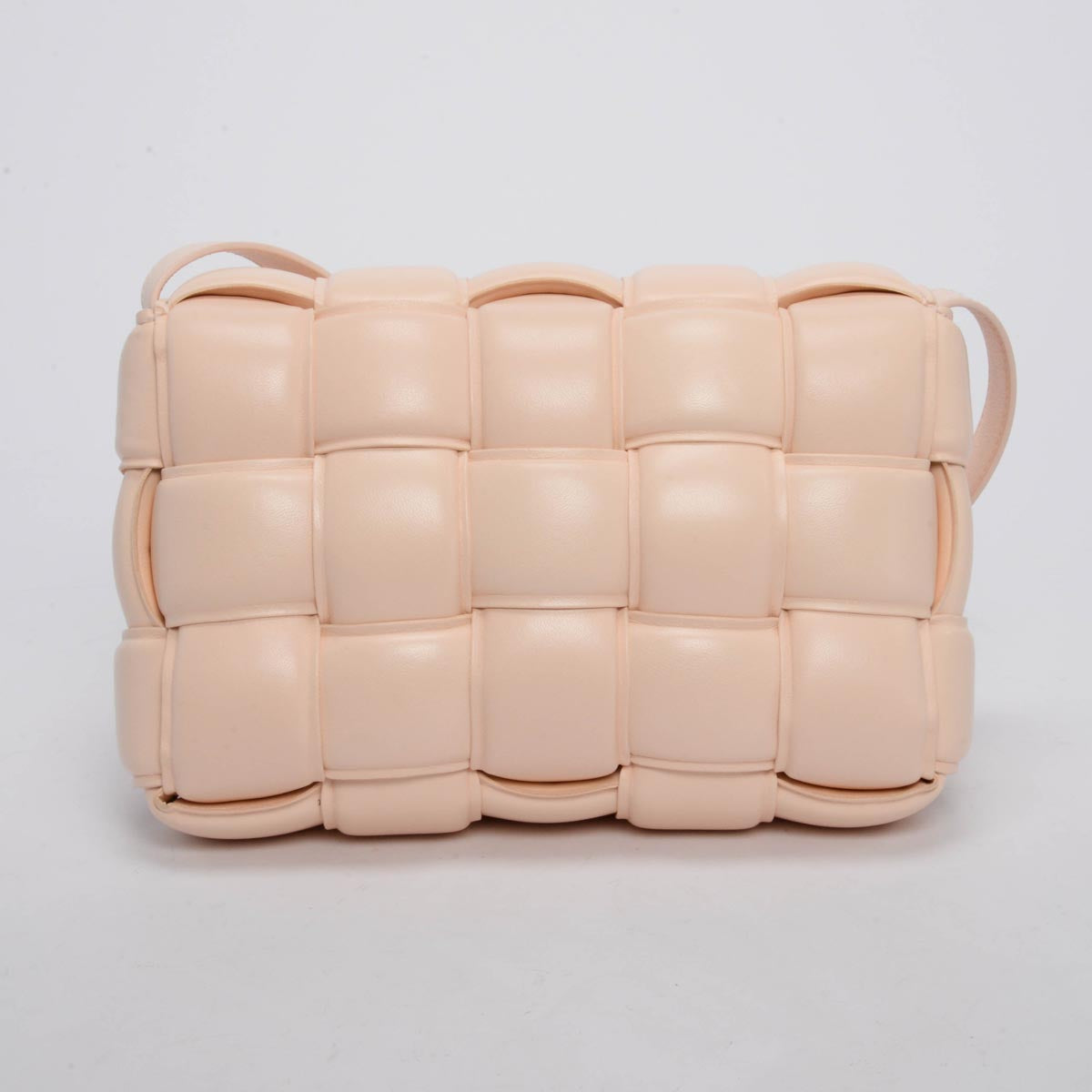 Bottega Veneta Melon Washed Intreccio Lambskin Padded Cassette Bag