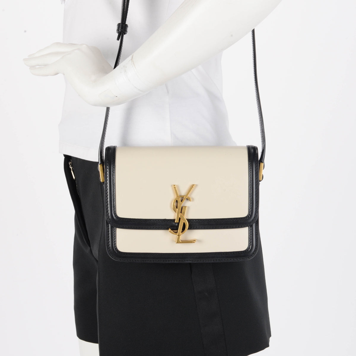 Saint Laurent Bi-Colour Ultracalf Small Solferino Bag