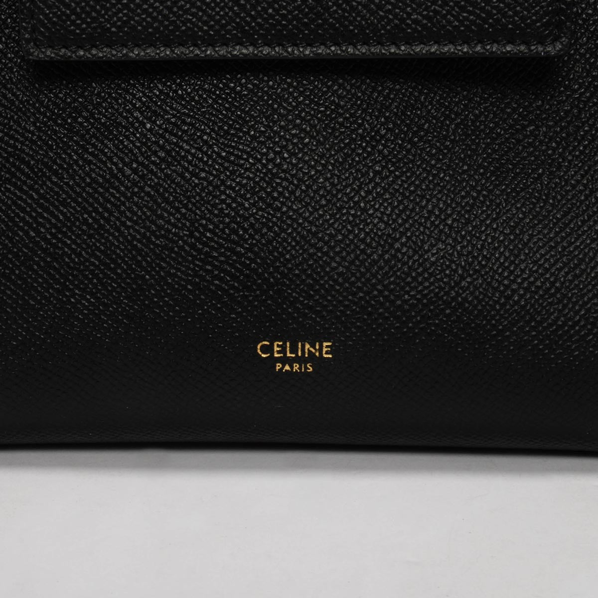 Celine Black Grained Calfskin Nano Belt Bag