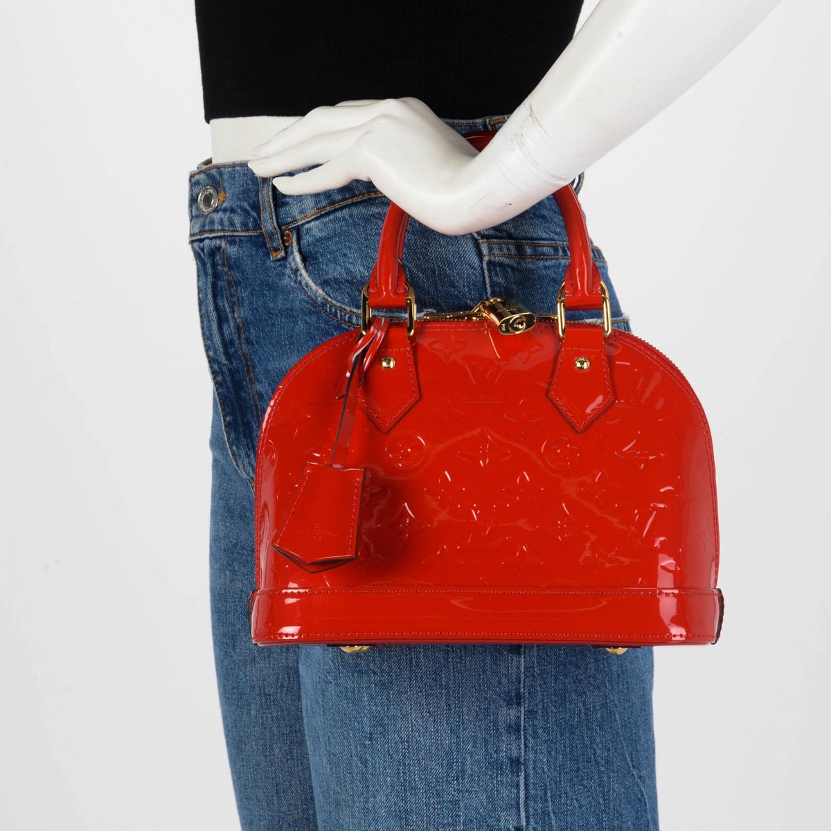 Louis Vuitton Red Vernis Alma BB