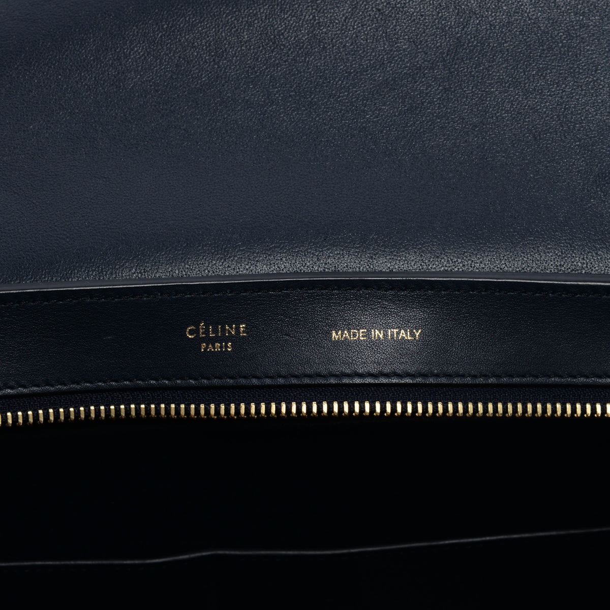 Celine Green & Navy Calf & Suede Small Trapeze Bag