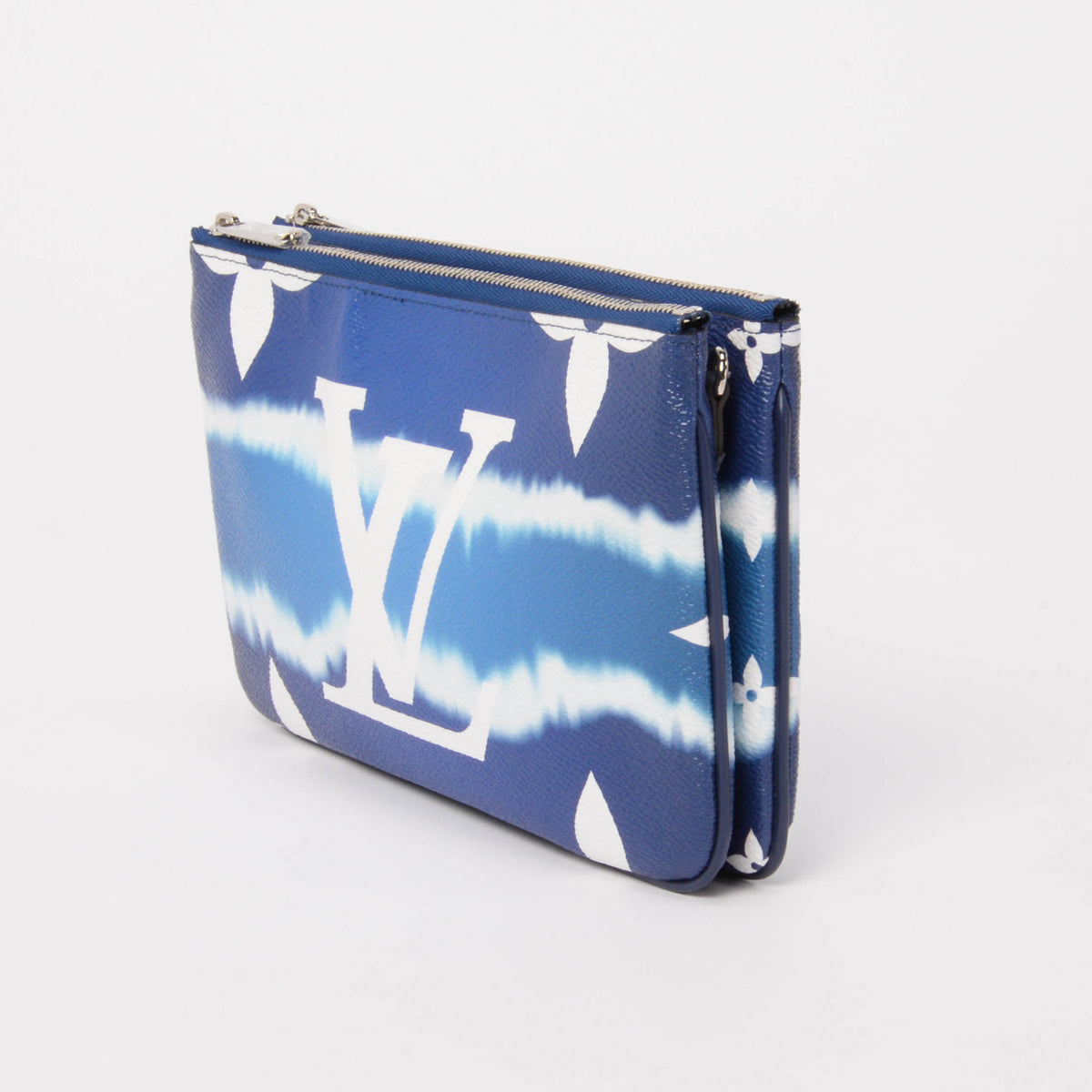 Louis Vuitton Blue Monogram Giant Escale Double Zip Pochette