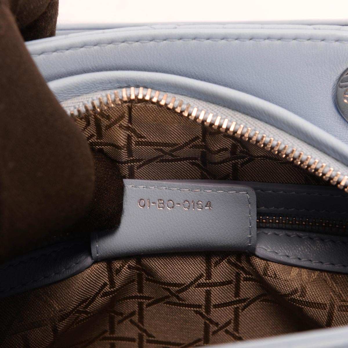 Dior Pale Blue Cannage Lambskin Medium Lady Dior