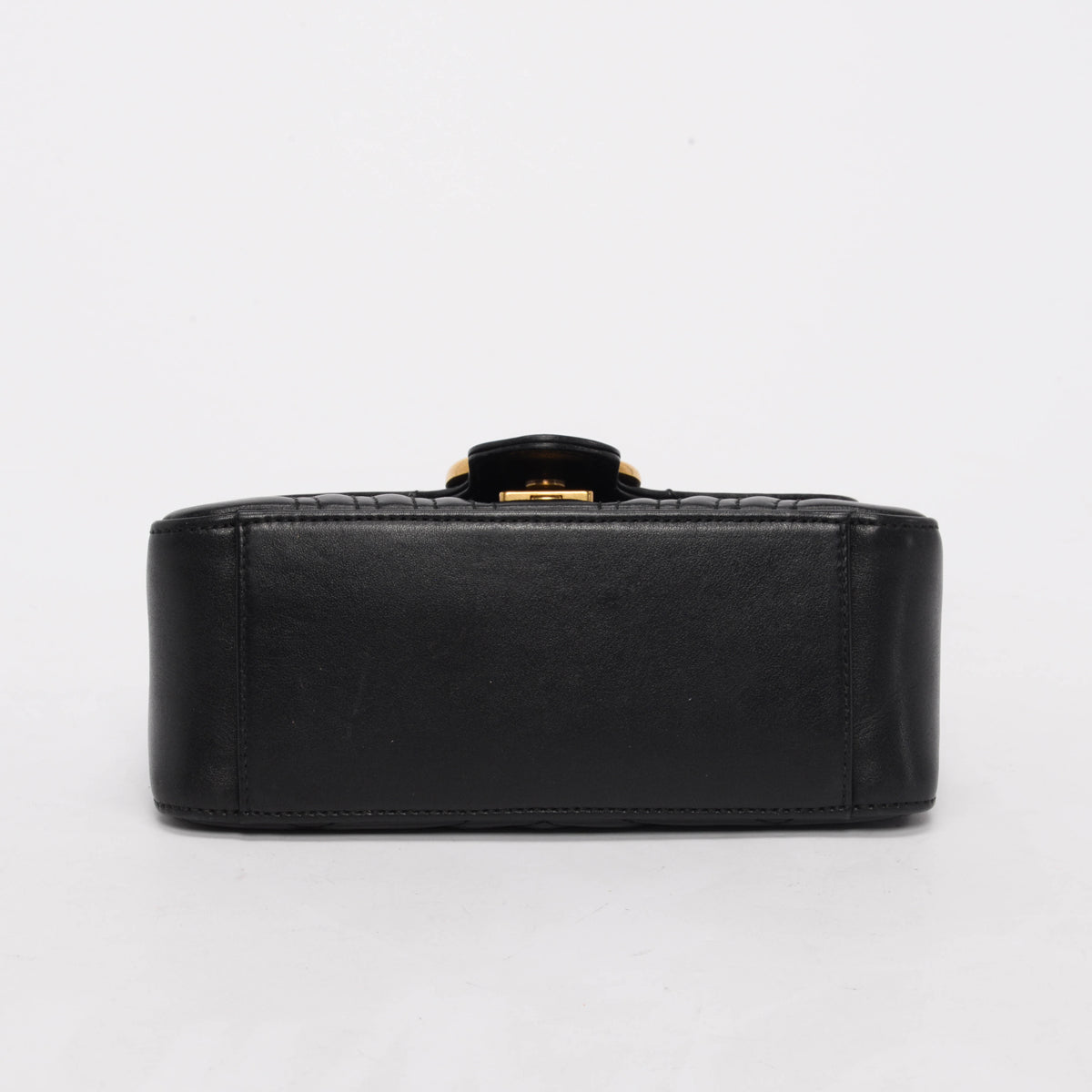 Gucci Black Matelasse GG Marmont Mini Top Handle Bag