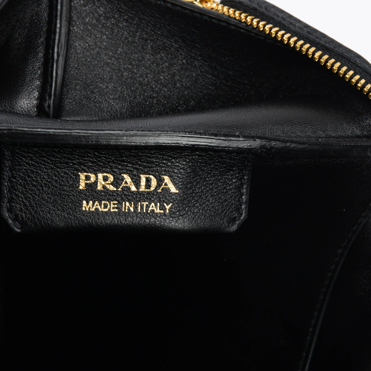 Prada Black Soft Grain Calfskin Medium Shoulder Bag