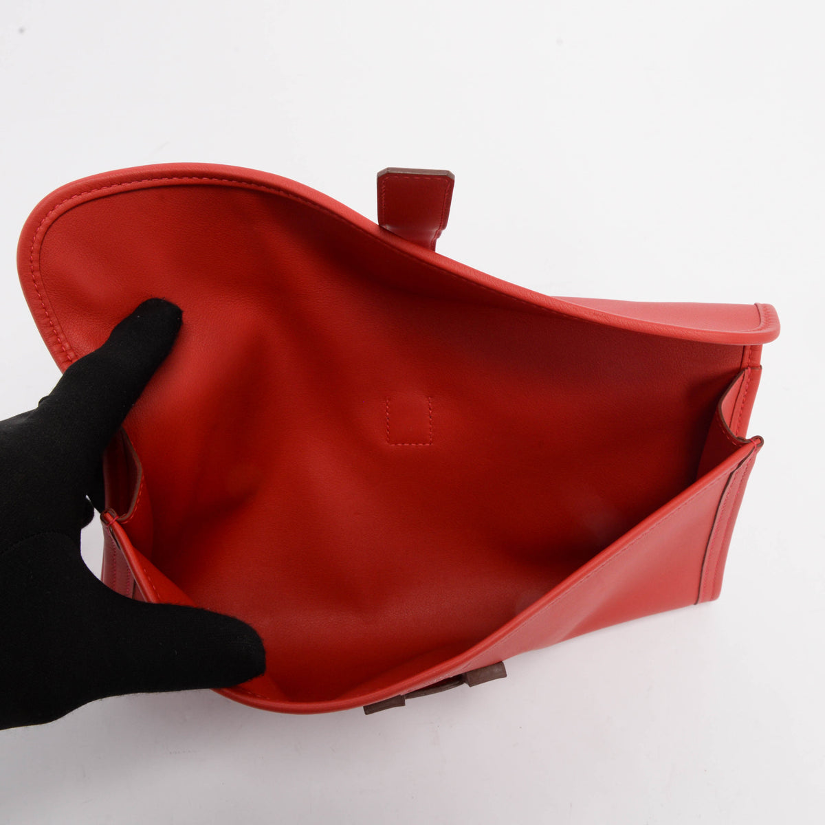 Hermes Rouge Casaque Swift Jige 29 Clutch