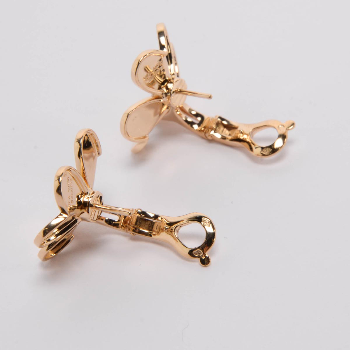 Van Cleef & Arpels 18k Gold & Diamonds Frivole Large Model Earrings