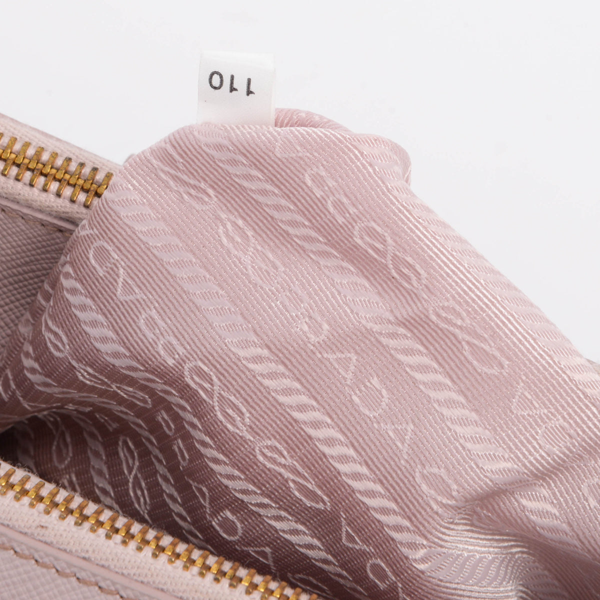 Prada Light Pink Saffiano Lux Small Double Zip Tote