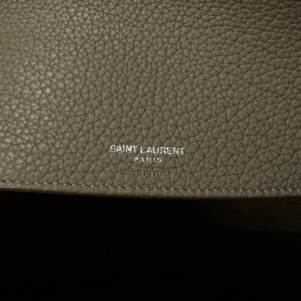 Saint Laurent Light Khaki Grained Calfskin Large Sac de Jour Tote