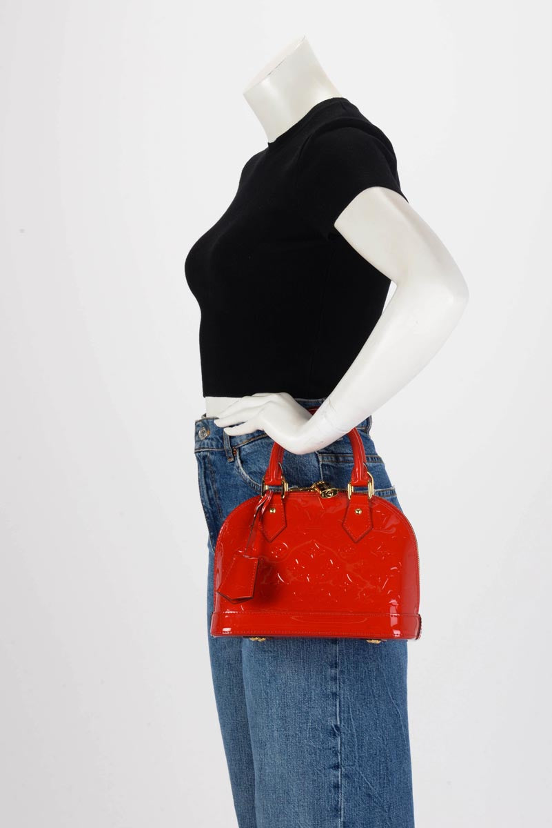 Louis Vuitton Red Vernis Alma BB